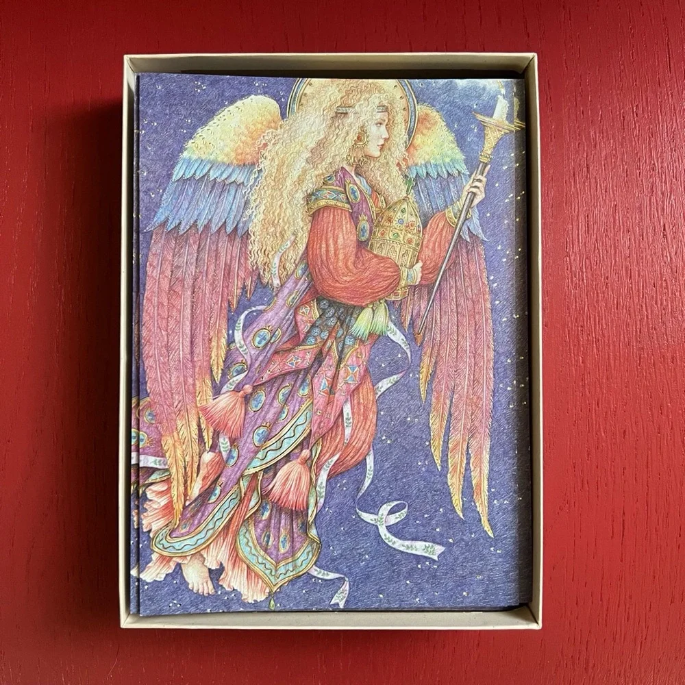 Vintage Sunrise Recycled Greeting Cards Holiday Angel by Anne Yvonne Gilbert